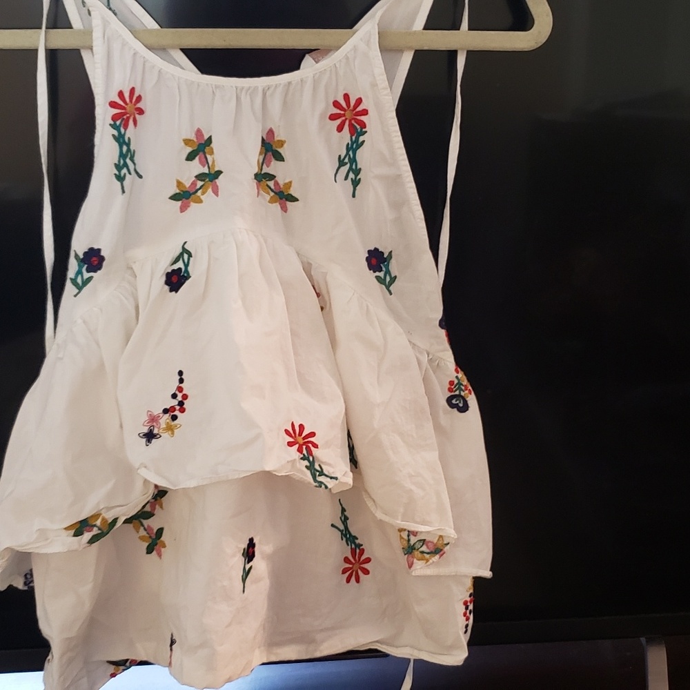 White top with Flowers, Zara